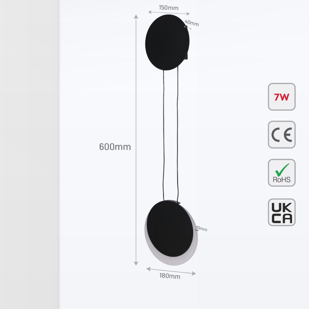Luz de pared LED moderna estilo nórdico, ideal para salones o pasillos, con diseño en forma de media luna y 3000K.