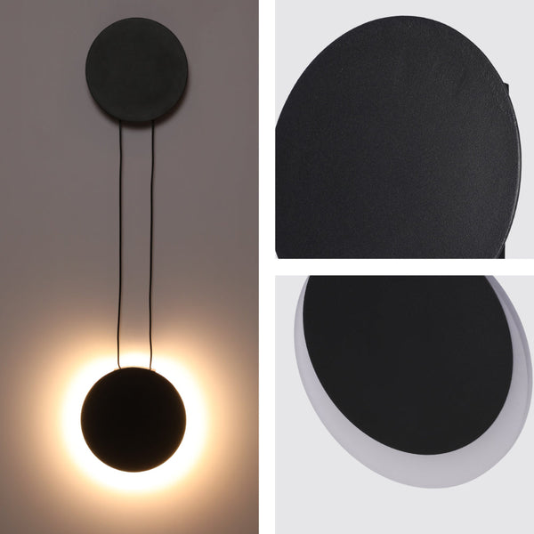 Luz de pared LED moderna en forma de luna creciente, perfecta para decoraciones nórdicas en salas de estar o dormitorios.