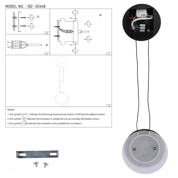 Luz de pared LED moderna en forma de luna, perfecta para salas con decoración nórdica, ofreciendo una iluminación cálida y acogedora.