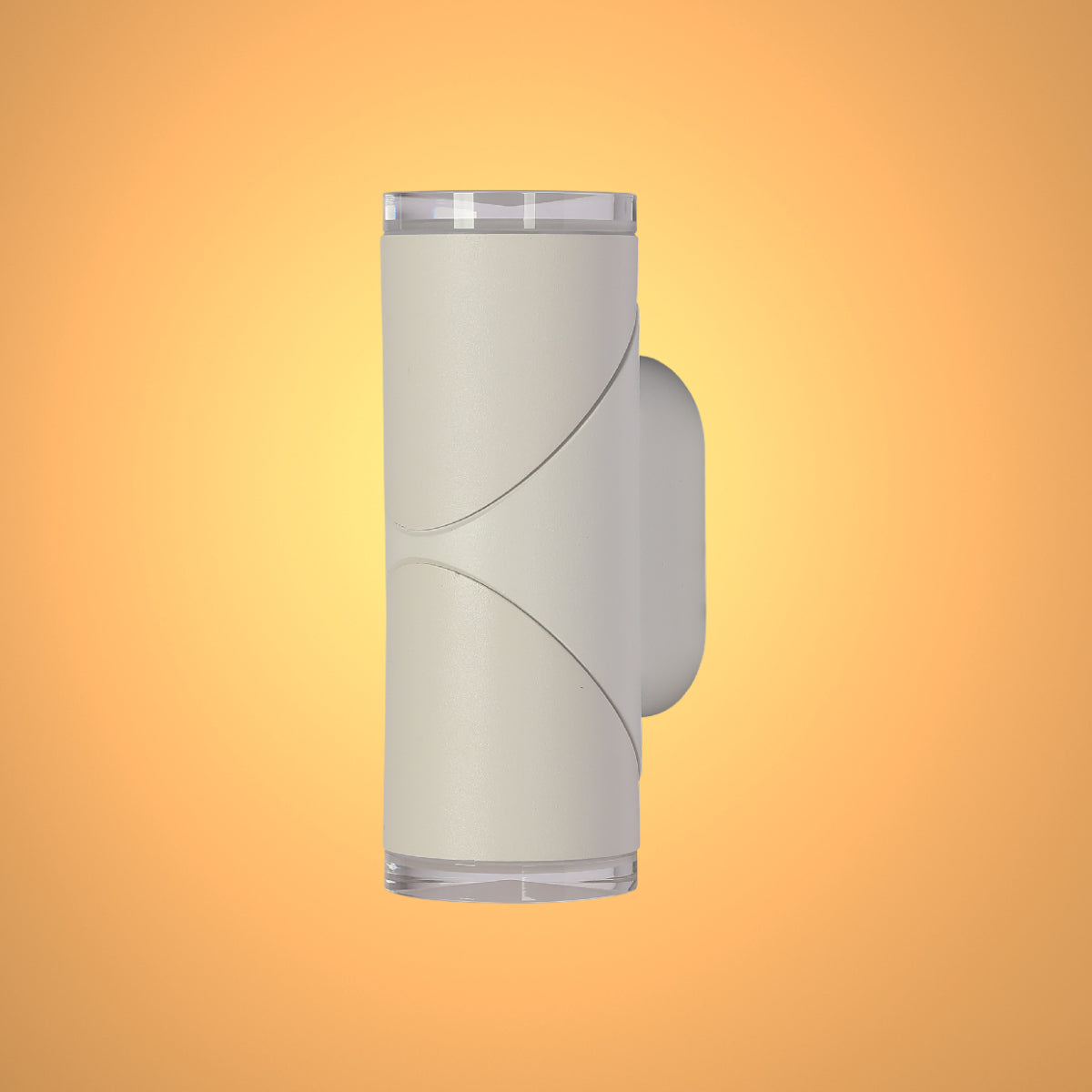 Luz de pared LED blanca rotatable para exteriores, ideal para iluminar jardines con estilo moderno y contemporáneo.