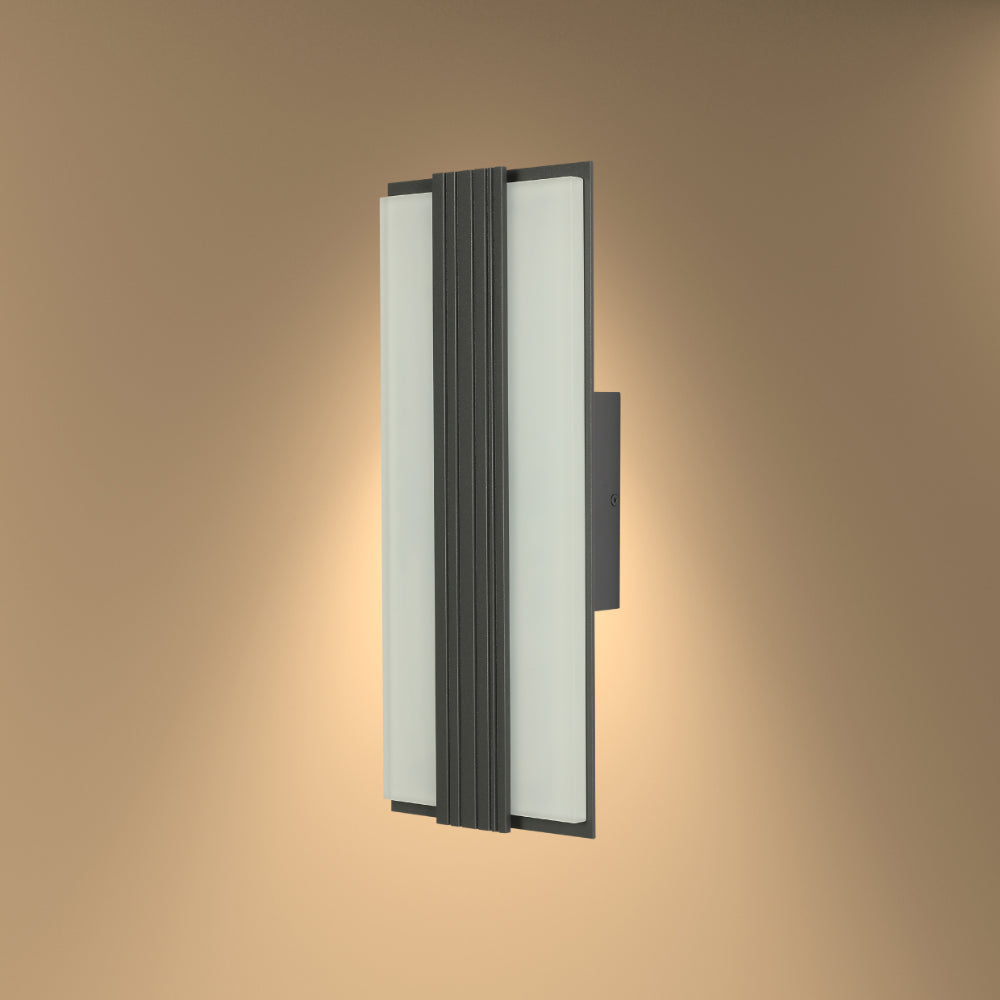 Luz de pared LED exterior de 20W, ideal para espacios al aire libre con estilo contemporáneo y moderno.