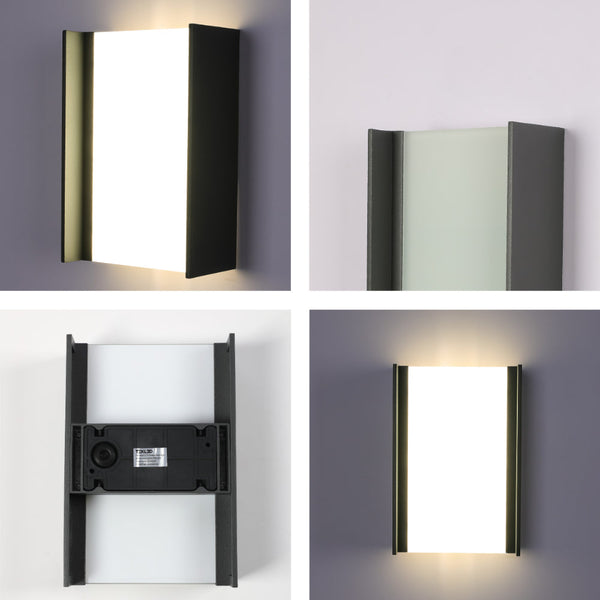 Luz de pared LED exterior de 20W, ideal para entradas modernas, combina funcionalidad y diseño contemporáneo.