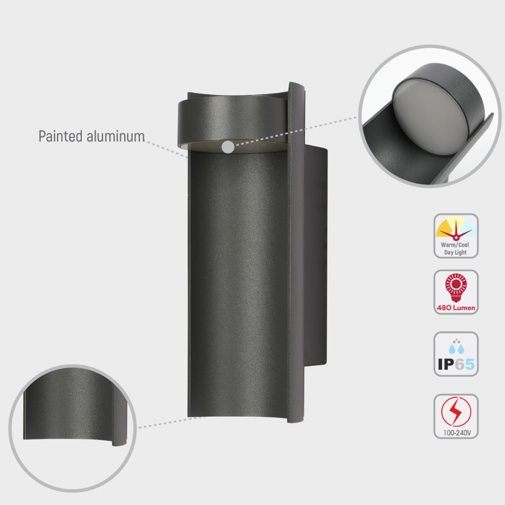 Luz de pared LED de bambú, perfecta para exteriores, ideal para patios con decoración natural y moderna.