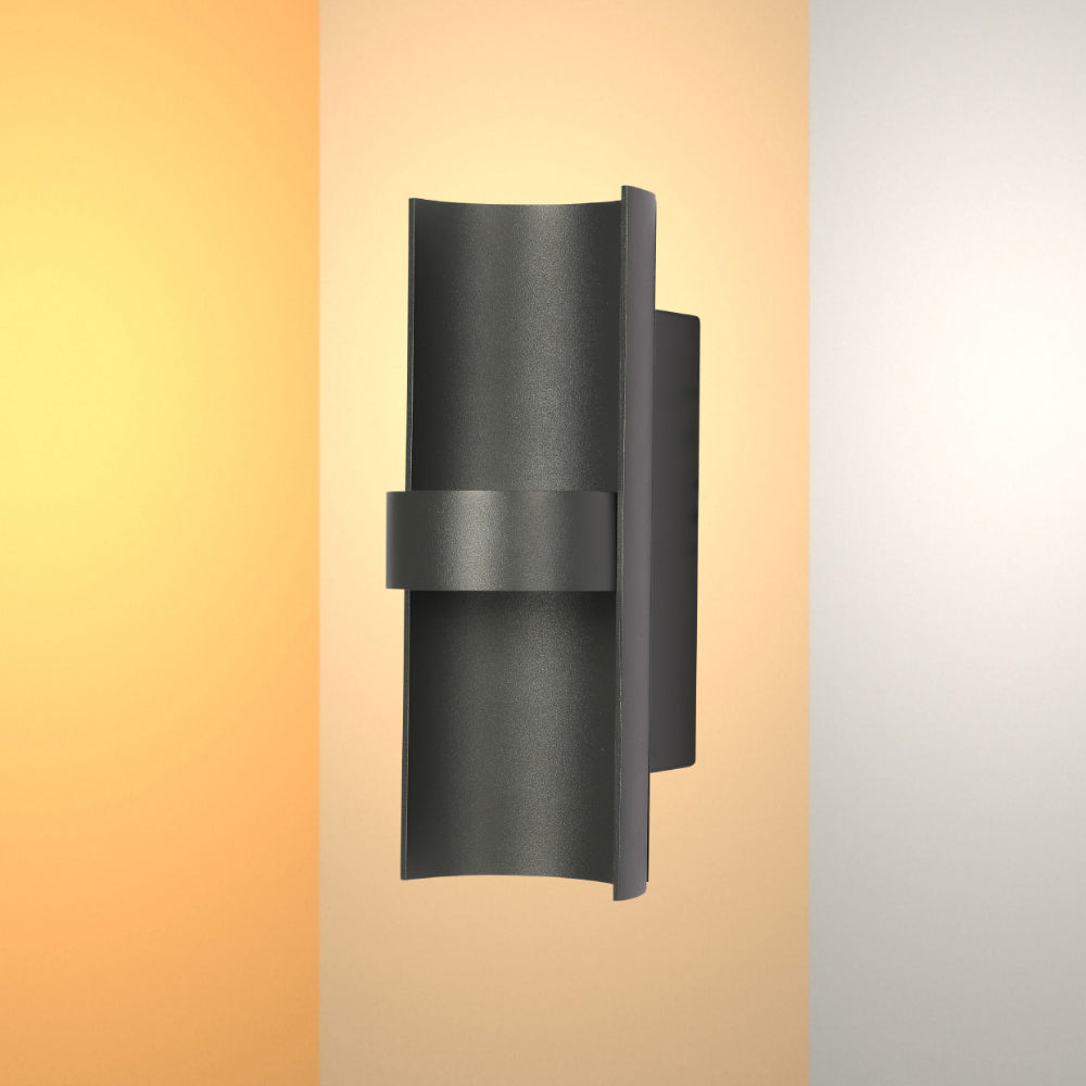 Luz de pared exterior de bambú LED, perfecta para jardines modernos, con temperatura ajustable de 3000K a 6500K para ambientación ideal.