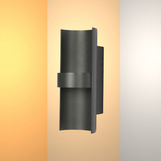 Luz de pared exterior de bambú LED, perfecta para jardines modernos, con temperatura ajustable de 3000K a 6500K para ambientación ideal.