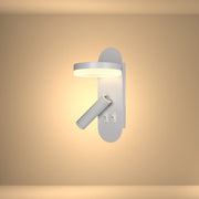 Luz de lectura LED de pared en forma de halo, perfecta para dormitorios modernos con un diseño minimalista y funcional.