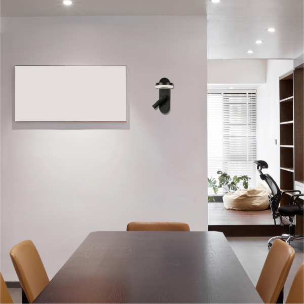 Luz de lectura LED de pared en forma de halo, perfecta para dormitorios modernos y elegantes, ideal para crear un ambiente acogedor.