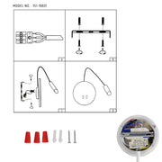 Luz de pared LED de estilo moderno con brazo articulado, ideal para la lectura en dormitorios contemporáneos.