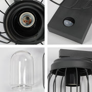 Luz de pared exterior Tuela, con diseño moderno en gris oscuro, ideal para patios o jardines con decoración contemporánea.