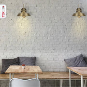Indoor application ofAntique Brass Metal Step Wall Light with E27 Fitting