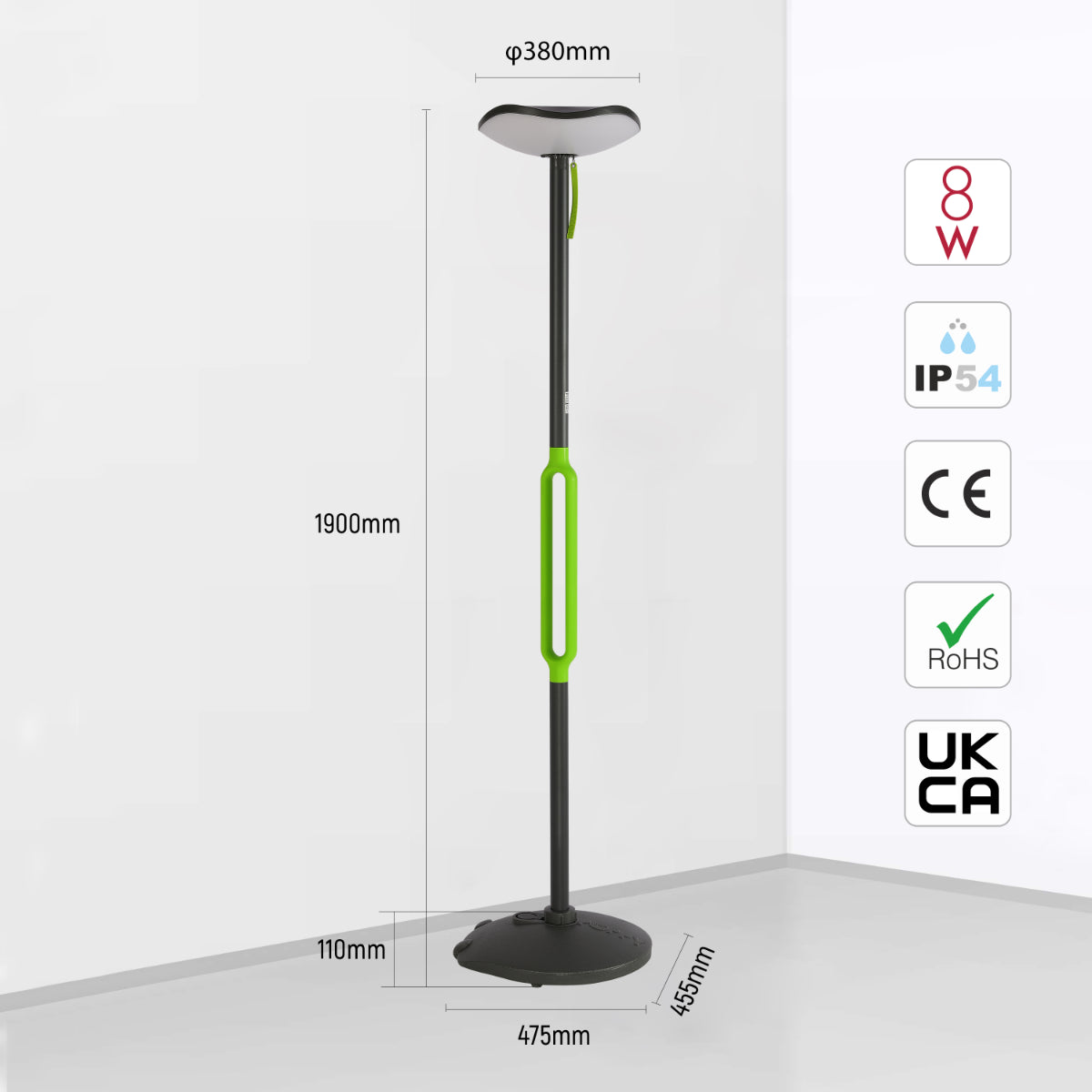Lámpara solar de jardín con altavoz Bluetooth, ideal para exteriores modernos, resistente al agua y perfecta para iluminar patios y jardines.