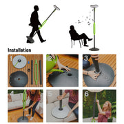 Luz de jardín LED solar con altavoz Bluetooth, ideal para exteriores en decoraciones modernas y funcionales.