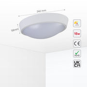 Luz LED bulkhead, ideal para exteriores e interiores, perfecta para entradas y pasillos en decoraciones modernas.