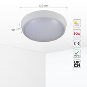 Imagen principal de una lámpara de bulkhead LED IP65, ideal para exteriores e interiores con un diseño moderno y minimalista.