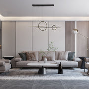 Luz de techo LED moderna, ideal para comedores en estilo escandinavo, con diseño elegante y función de cambio de temperatura de color.