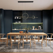 Luz de techo LED moderna en diseño escandinavo, perfecta para comedores contemporáneos, con función de cambio de temperatura CCT.