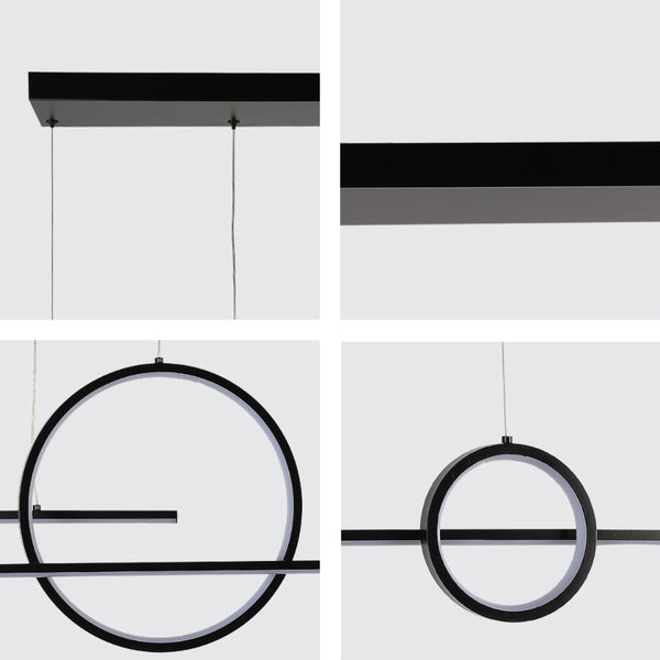 Lámpara de techo LED de diseño escandinavo, ideal para comedores modernos, con función de cambio de temperatura de color.