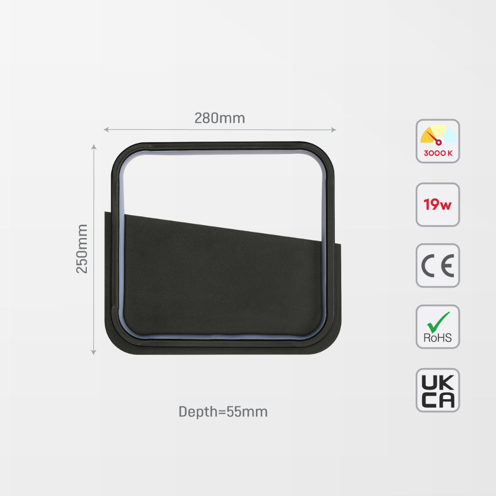 Luz de pared y techo LED con diseño contemporáneo, perfecta para ambientes modernos y elegantes en salas o pasillos.
