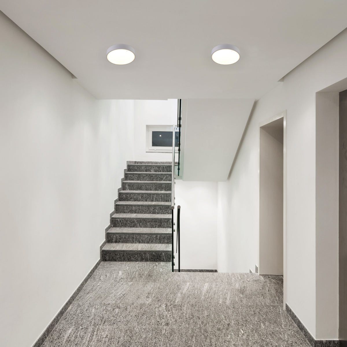 Luz de bulkhead LED de diseño elegante, ideal para espacios exteriores e interiores, estilo moderno y funcional.