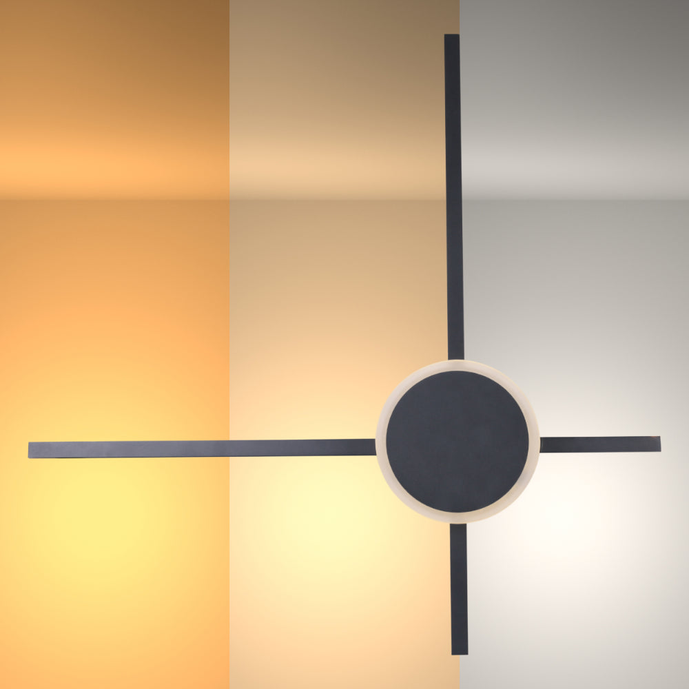 Luz LED rectangular de doble función, ideal para iluminar salas o pasillos con decoraciones modernas y funcionales.