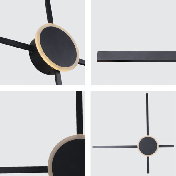 Imagen principal de una lámpara LED dual, adecuada para techos o paredes, ideal para oficinas con estilo moderno y funcional.