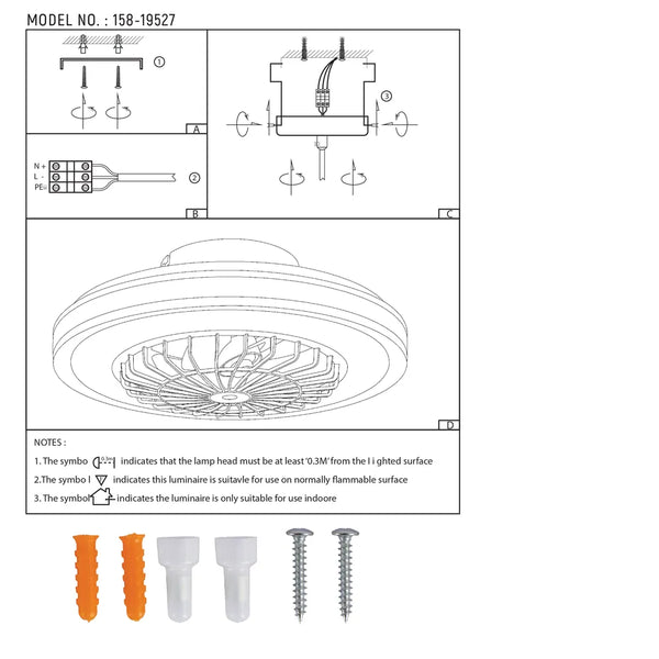 User manual for Lyustra LED Fan Lamp White 40W D500 (TEKLED)-158-19527-158-19527