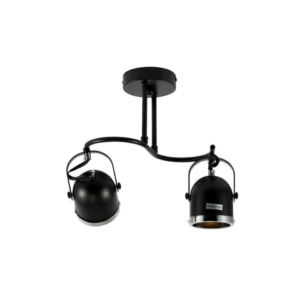 Imagen principal de Foco Doble Negro y Cromo en Forma S con Aplique GU10 | TEKLED 172-03104