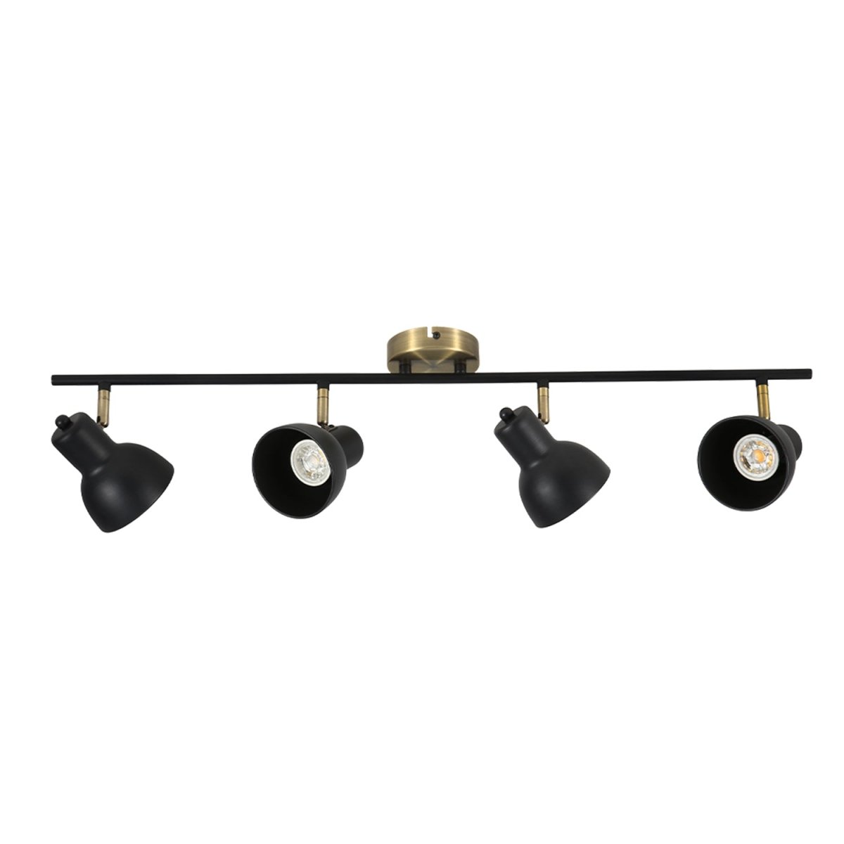 Imagen principal de Foco de Varilla Hektor de 4 Vías con Casquillo GU10 de Latón Antiguo Negro | TEKLED 172-03132