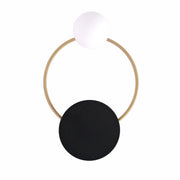 Main image of Earth and Moon Wall Light with G4 and G9 Fittings in Black White Gold | TEKLED 151-19738