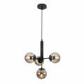 Main image of Atom Model Smoky Globe Glass Black Metal Body Chandelier Ceiling Pendant Light with 4xE27 | TEKLED 159-17408