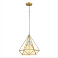 Gold wire opal shade caged funnel pendant light with e27 main