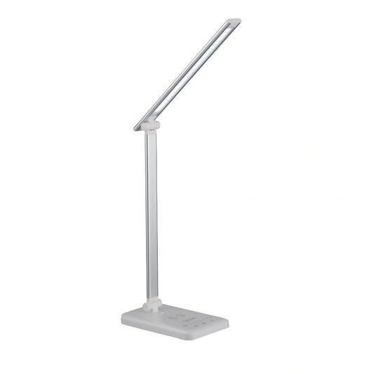 Main image of Dingo Silver Desk Light Dimmable and Colour Modes with Wireless Phone Charger | TEKLED 130-03612
