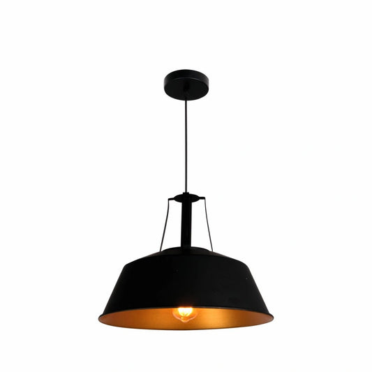 Main image of Black Metal Step Pendant Ceiling Light X Large with E27 | TEKLED 150-18113