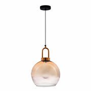 Main image of Gold Gradient Glass Globe Pendant Light with E27 Fitting | TEKLED 150-18334