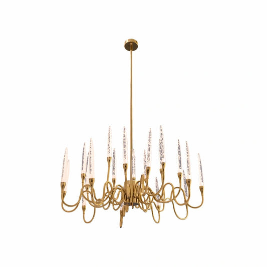 Main image of Candle French Mediterranean Tiered Gold Finishing Chandelier Ceiling Light with 20xG4 | TEKLED 159-17518