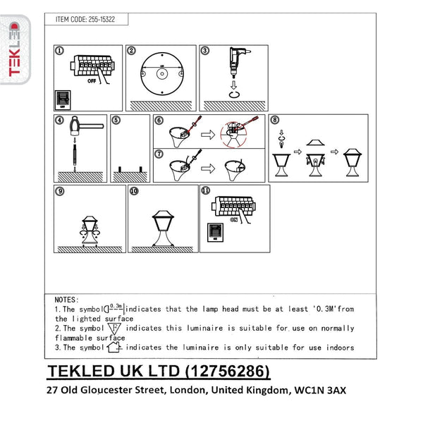 User manual for Stand Lamp Matt Black Clear Glass E27