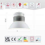 Size and specs of LED Radiator Highbay 200W Cool White 6000K IP20 | TEKLED 230-03570