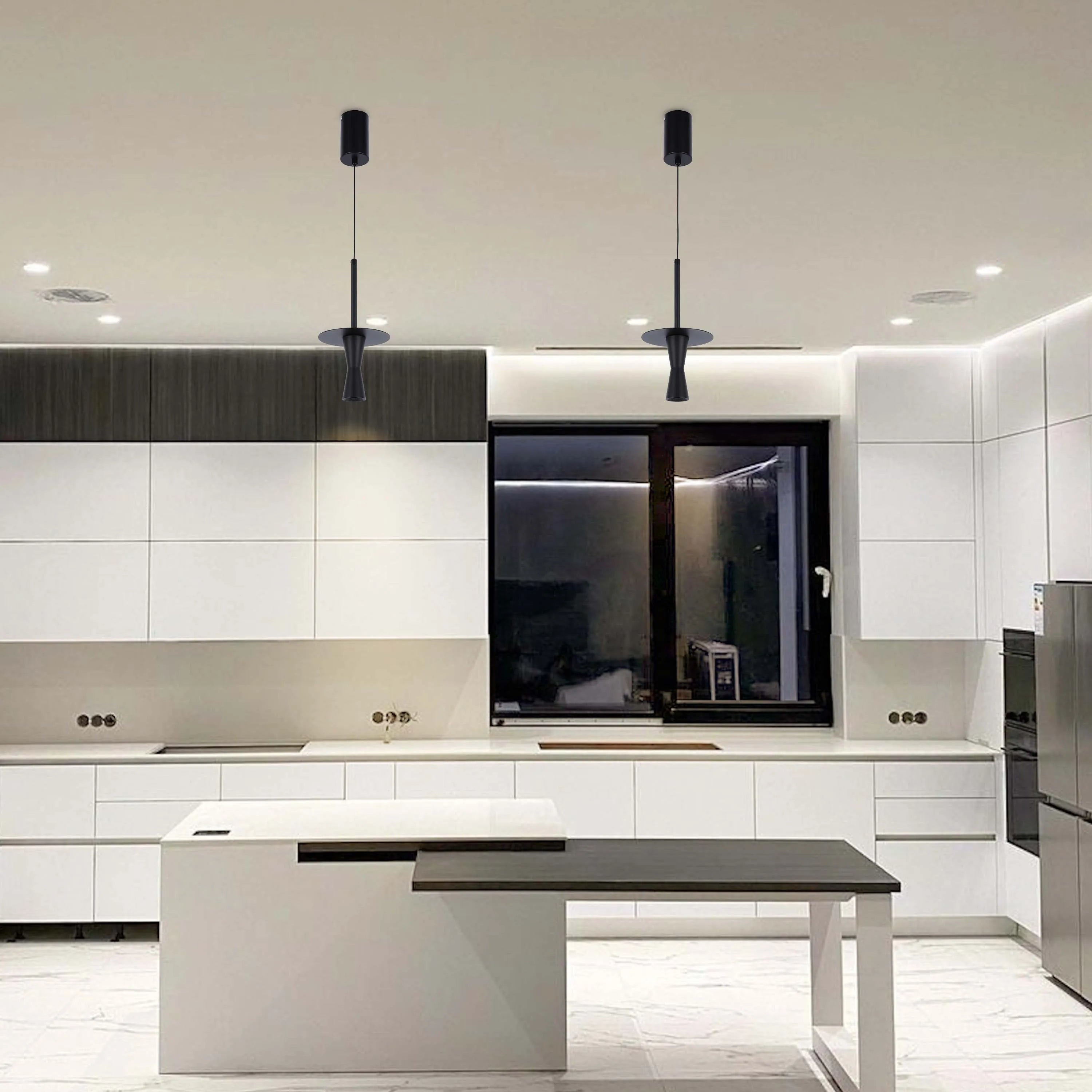 Lámpara colgante minimalista en forma de trompeta - 7W LED, 4000K luz blanco frío, IP20
