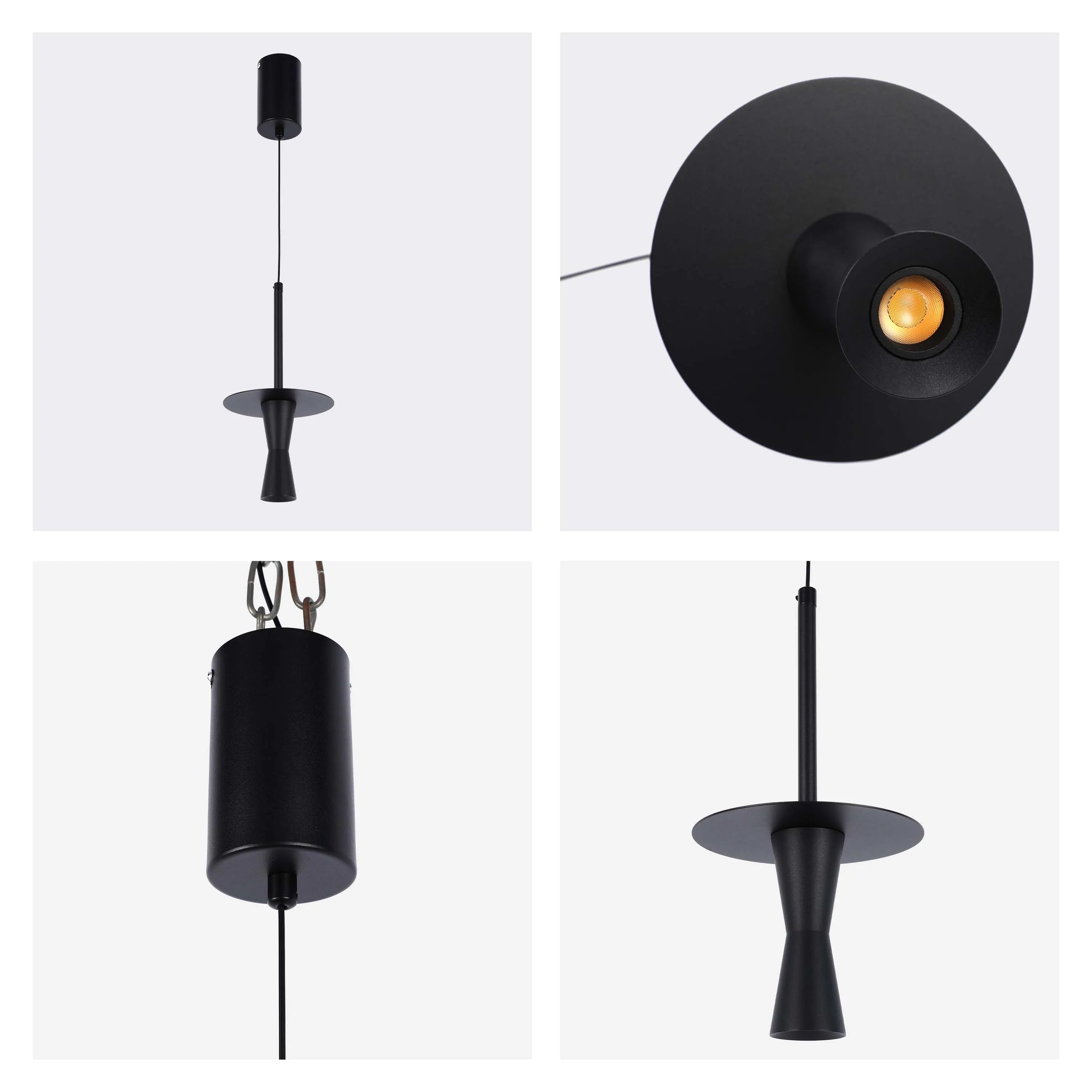 Lámpara colgante minimalista en forma de trompeta - 7W LED, 4000K luz blanco frío, IP20