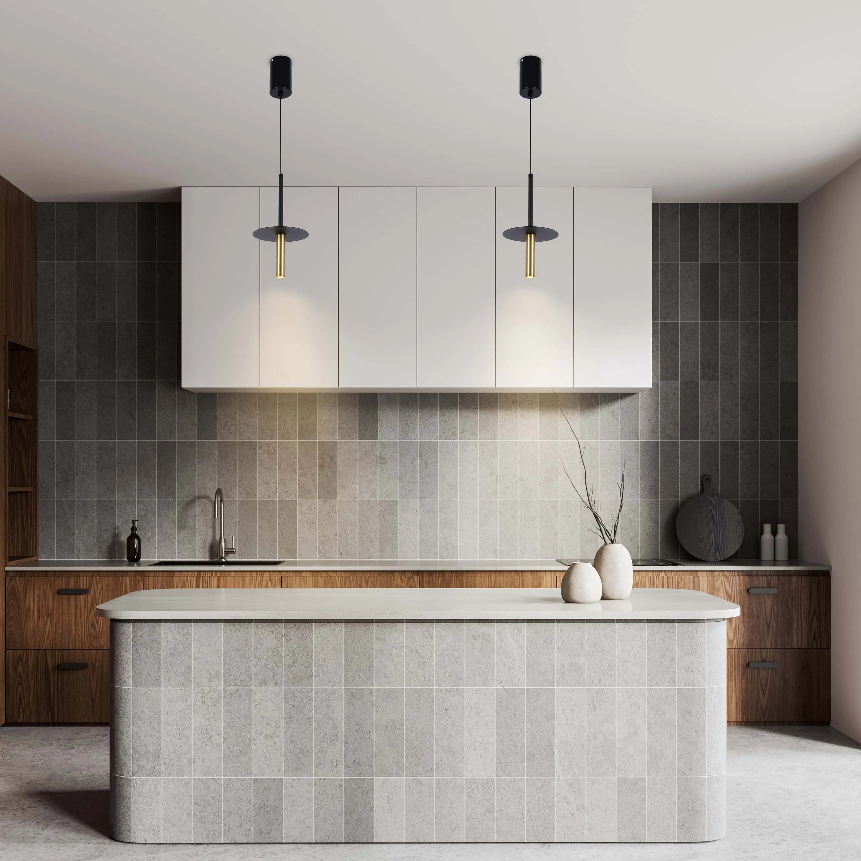Lámpara colgante minimalista en forma de trompeta - 7W LED, 4000K luz blanco frío, IP20
