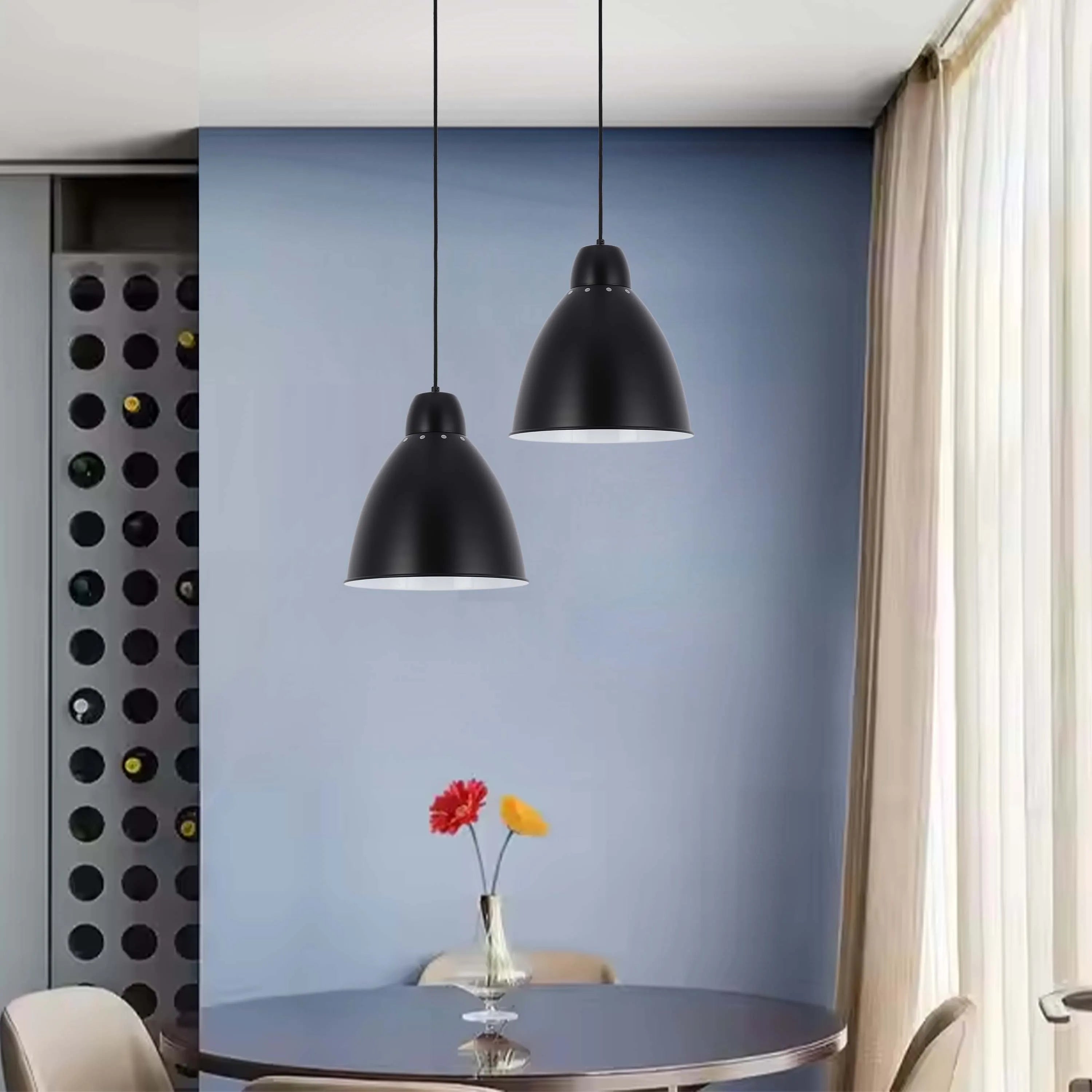 Lámpara colgante moderna tipo campana – Diámetro 300 mm, casquillo E27, cable ajustable