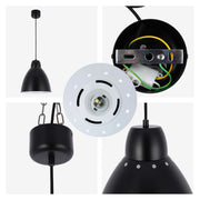Lámpara colgante moderna tipo campana – Diámetro 300 mm, casquillo E27, cable ajustable
