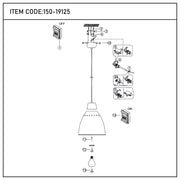 Lámpara colgante moderna tipo campana – Diámetro 300 mm, casquillo E27, cable ajustable