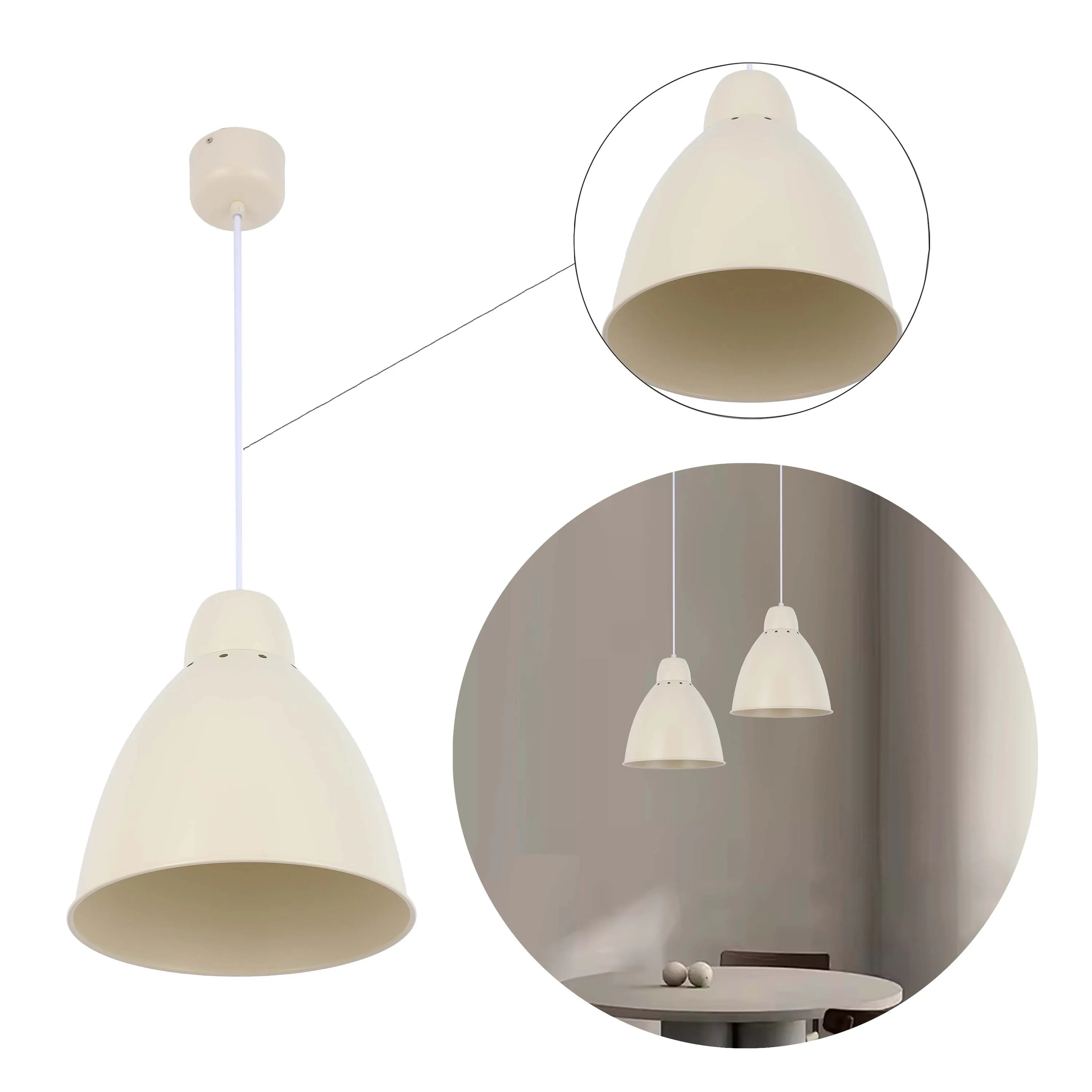 Lámpara colgante moderna tipo campana – Diámetro 300 mm, casquillo E27, cable ajustable