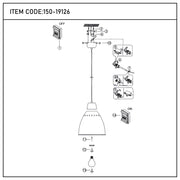 Lámpara colgante moderna tipo campana – Diámetro 300 mm, casquillo E27, cable ajustable