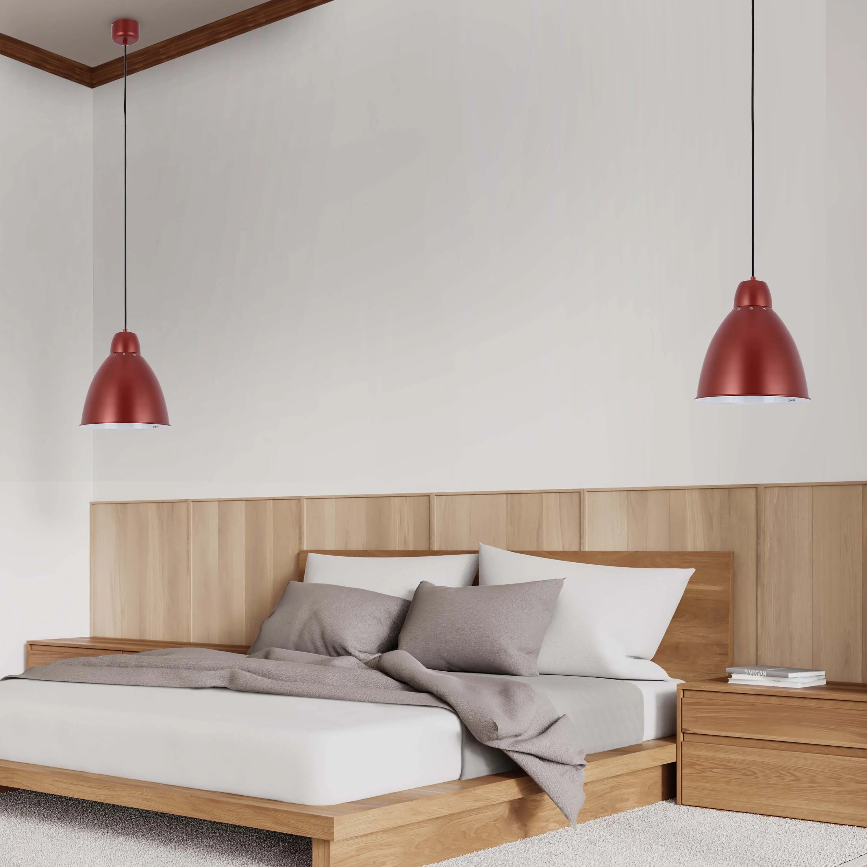 Lámpara colgante moderna tipo campana – Diámetro 300 mm, casquillo E27, cable ajustable