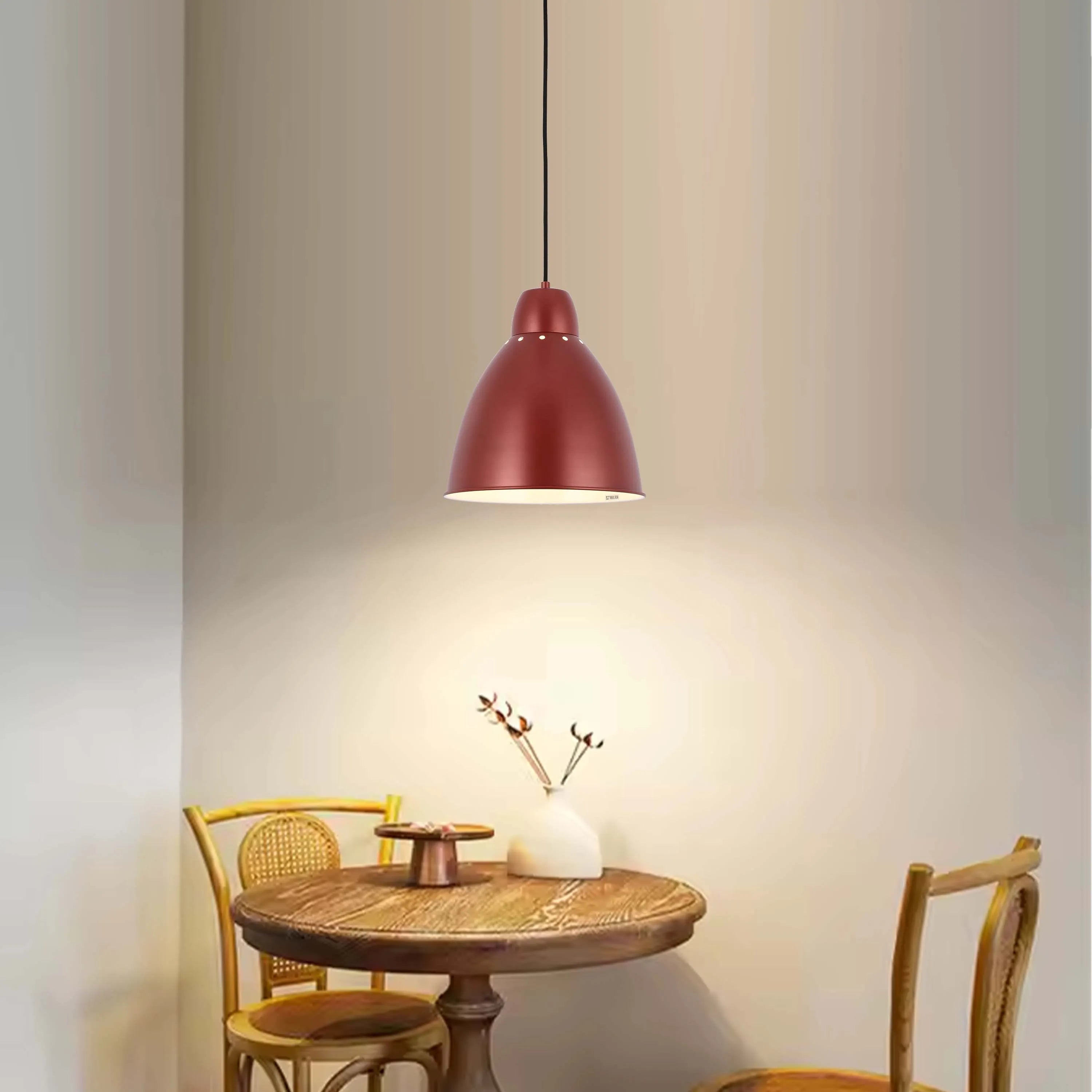Lámpara colgante moderna tipo campana – Diámetro 300 mm, casquillo E27, cable ajustable