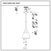 Lámpara colgante moderna tipo campana – Diámetro 300 mm, casquillo E27, cable ajustable