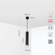 Modern Cylinder Pendant Downlight with PMMA Diffuser GU10, Pendant Downlight, TEKLED 10