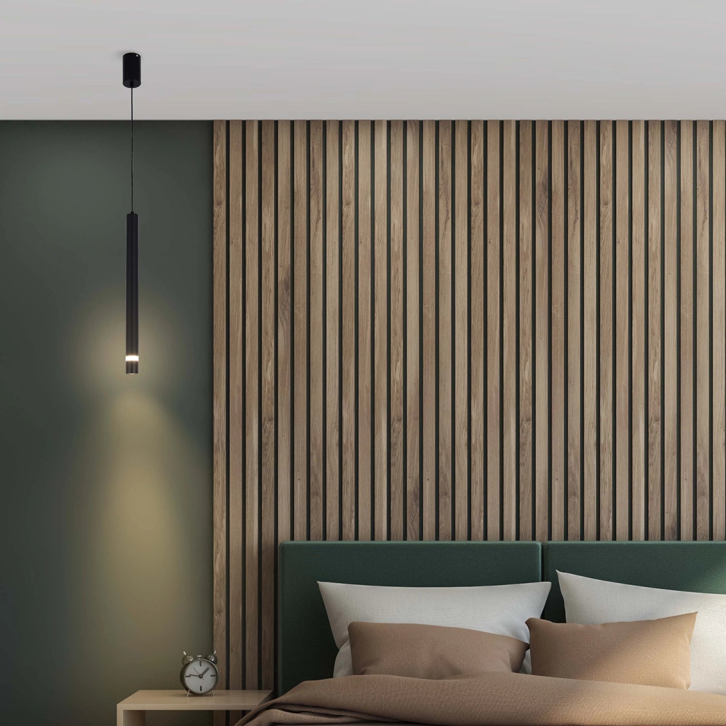 Lámpara colgante LED cilíndrica delgada - 7W, 4000K luz blanca fría, IP20